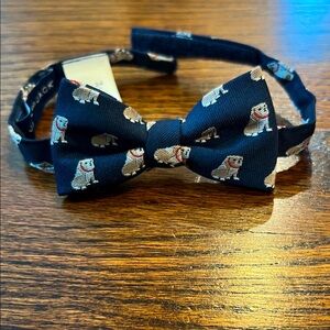 NWOT Janie and Jack Navy Bow Tie with Dog Pattern